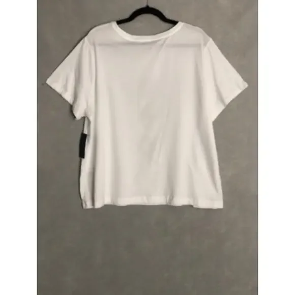 Tommy Hilfiger Crew Neck T-Shirt Short Sleeve White Women's 2X NEW - Picture 4 of 6